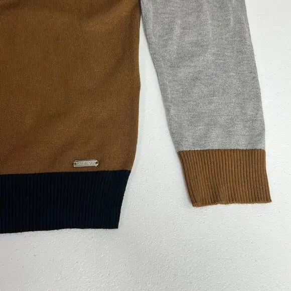 Calvin Klein Turtleneck Sweater Women's XL Colorblock - Picture 4 of 15